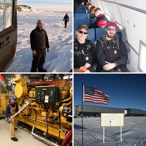 South Pole and Mcmurdo Station Antarctica