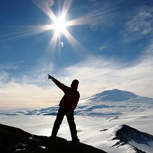 Top of Castle Rock Mcmurdo Island off the coast of Antarctica.