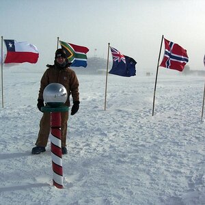 Standing at the Geo South Pole