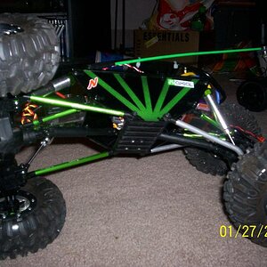 Edge conversion, shooter rims, pro-line hammer tires, and new shocks.