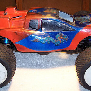 This was Losi LST2 that was built specifically to be raced. It had a custom made A.C.O.W.'s transmission, carbon fiber, TiNi gears, and every upgrade 