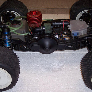 This was Losi LST2 that was built specifically to be raced. It had a custom made A.C.O.W.'s transmission, carbon fiber, TiNi gears, and every upgrade 