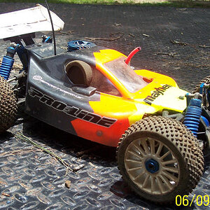 My Mayhem Buggy after a day of racing.