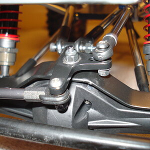 Close-up of steering. Please excuse the banged up link, it was from mock-up.