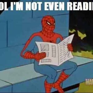 not reading Spider Man Meme s500x346 196124 580