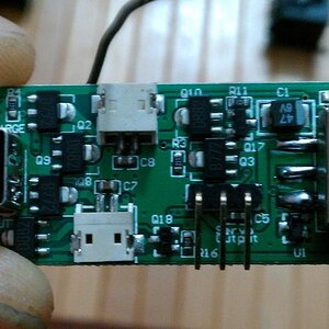 Rx/ESC/charge port/dig unit - TOP showing charge port (7.4V USB), Motor sockets and switch