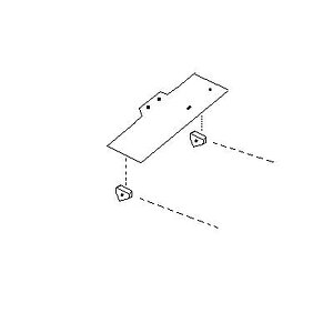 Rough paint drawing.  "----" shows where the RCP mounts bolt under the plate then into the stock shock mount on the axle.  Improved 4 link placement? 