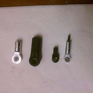 Losi aftershock rod end, junfac rod end for 5mm rod w/10mm ball, traxxas maxx rod end and rc4wd 3mm rod end.