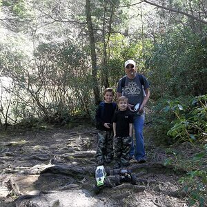 A little trail running on the hike to the falls at Savage Gulf.