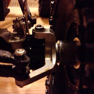 wheel extension, drilled for tighter fit