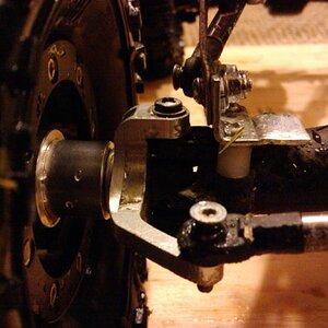 wheel extension, drilled for tighter fit2