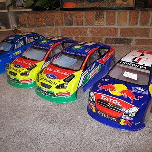 R2Hobbies WRC Subaru, Ford Focus, and Citroen