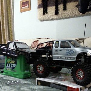 2012 Axial RTR Trail Honcho w/RC4WD 2.2 Rock Stompers, Proline Jeep Comanche body.