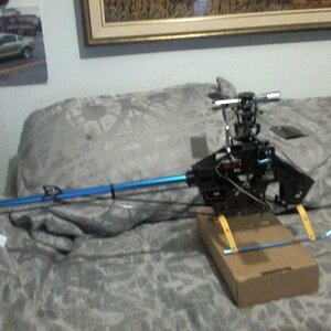 My "2012 Align T-Rex 500e Pro Super Combo kit. [under construction... also have a, scale Hughes 500E fuselage for it].