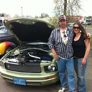 My friend Liisa and me @ the "Fat Guys" carshow, June 2, 2012