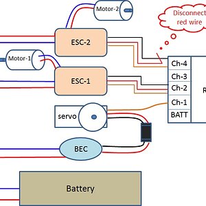 XR10 wire diagram  BEC direct to servo