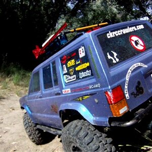 This shot was taken of my SCX10 Jeep Cherokee in Two Moon Park in Billings, Montana while I was filming footage for the Two Moon Park series.