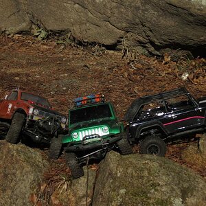 Left to right Bill's, Mine, and Mike's rigs