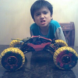 My son with his T1E crawler.