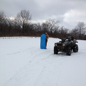 Sledding with my boy.