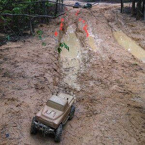 View of the mud pit