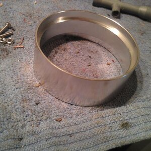 Machined aluminum outer ring.