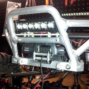 BGR front bumper with Gear Head Six-Shooter LED array and 3Racing winch