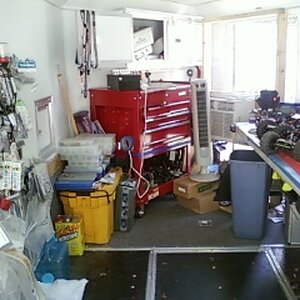 MAN CAVE
travel'n work shop and yes this is a/c in the doorway...