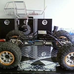 Super Hustler - will have dual novak crawler esc's, punk computer, twister 35t motors, hitec 5955 servo's, has full aluminium clod axles