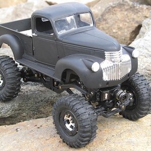 '41 chevy micro crawler
cut boggers 
steel stock glued to axles