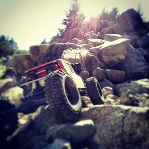 At Chico Quarry with my Bro's AX10.