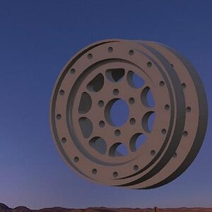 2.2 D hole wheel 3d model