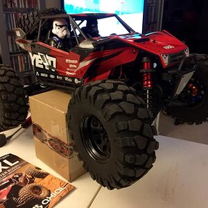 Yeti XL

Stock motor and esc
Cc BEC
Steel servo tie rod
Aluminum servo arm
Xpert steel high torque water proof servo
40 series 3.8 wheels and rock cru