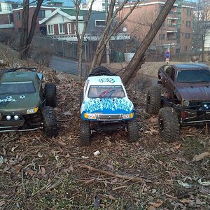 Left to right My Wroncho, Andrews SCX10, Brandons Honcho