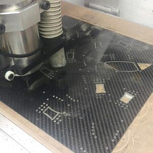 Cnc in the process of cutting the AMX