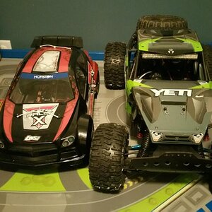 YXL next to one of my Losi SCTE 2.0 that was concerted to rally car