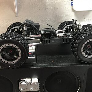 Axial Yeti XL with Pro-line Badlands Tires MX43 with Impulse Pro-Loc Wheels. These are only sitting on here. Not installed.