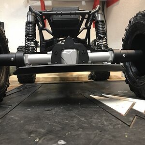 T-Bone Racing Axial Yeti XL Skid Plate on Vanquish Products Axle