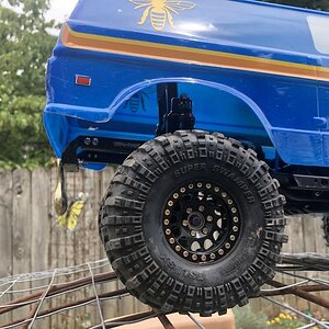 Beadlock wheels and large swampers they do an OK job but like I said before my albums I need a lot of help finding the best stuff to crawl with perfor