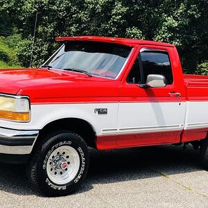 1992 Ford F150 red