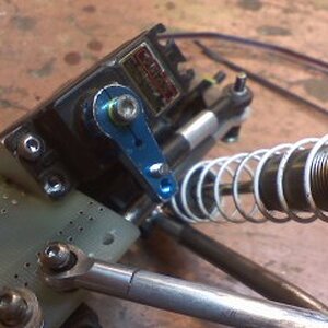 Detail of the front servo mount in process