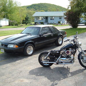 Wifes car and bike in one of it's many stages