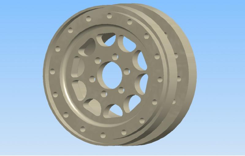 2.2 D hole wheel 3d model.jpg big pic