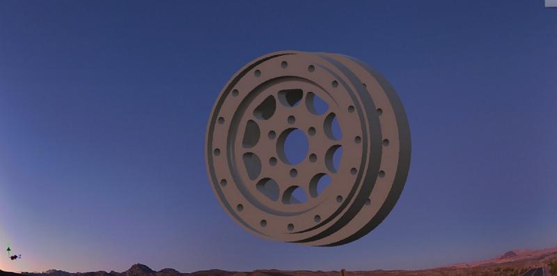 2.2 D hole wheel 3d model