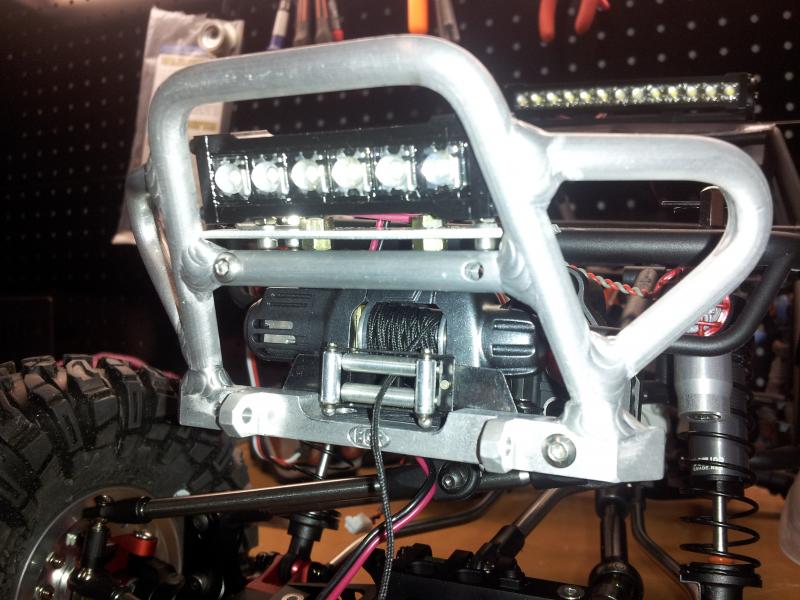 BGR front bumper with Gear Head Six-Shooter LED array and 3Racing winch