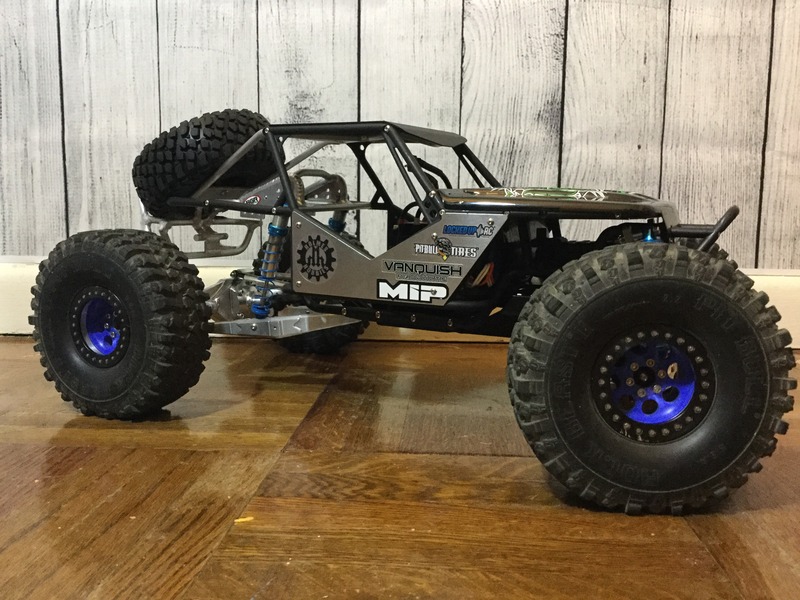 Blue Monkey RC IFS Wraith conversion with trailing arms. Metal Concepts rear axle and front a-arms. SSD trans and a whole lot more goodies!