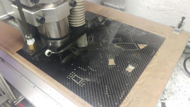 Cnc in the process of cutting the AMX