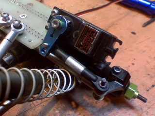 Detail of the front servo mount in process