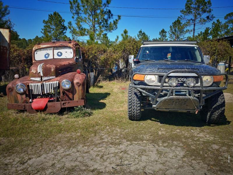 FJ and Mater. 
Waycross / Okefenokee area of GA. On the way back from the Juniper Springs FL ride.