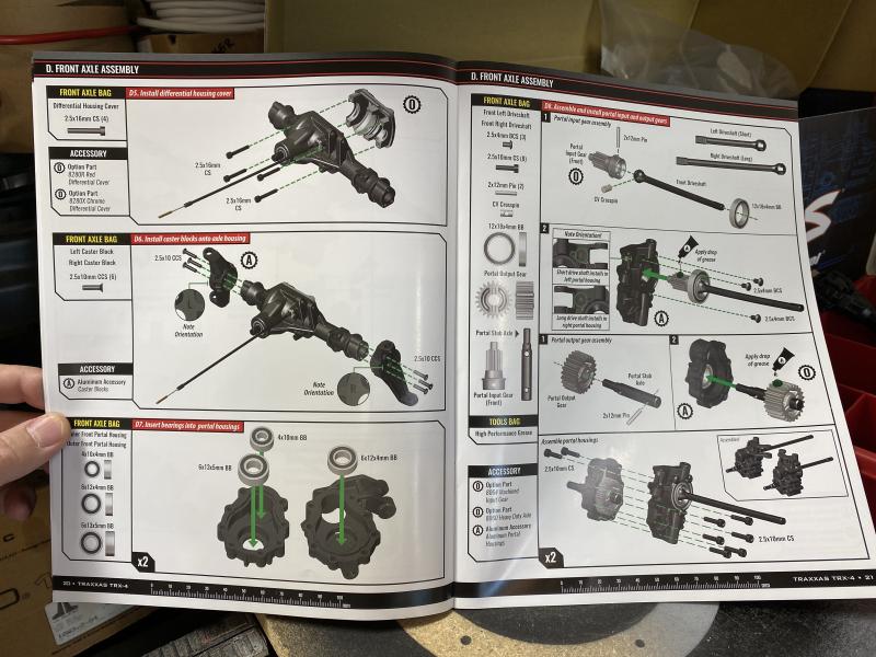 Front axle instructions